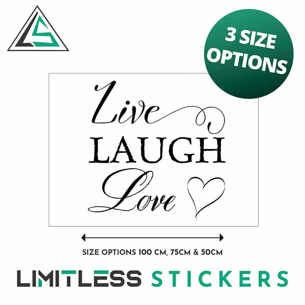 Live Laugh Love Wall Sticker - Heart